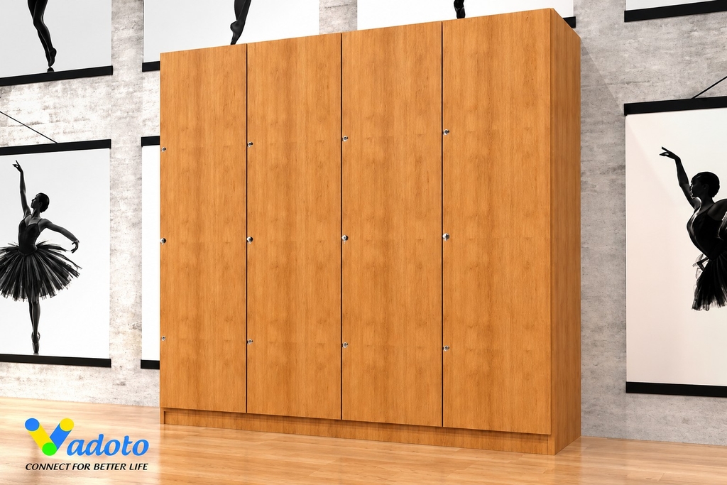 Tủ gỗ nhiều ngăn đựng đồ tư trang trường học TBL03