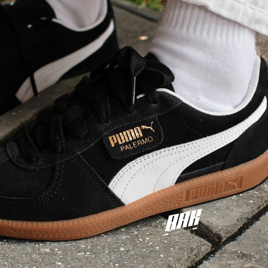 ☆PUMA☆ Palermo Black White 39646310 396463-10 PUMA PALERMO / BLACK WHITE GUM - (396463 10) | ALL ABOUT KOREA