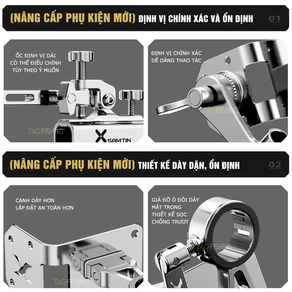 Thùng Câu Xsamtin 3300E Phụ Kiện INOX Thế hệ II