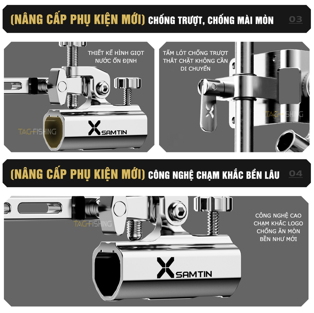 Thùng Câu Xsamtin 3300E Phụ Kiện INOX Thế hệ II