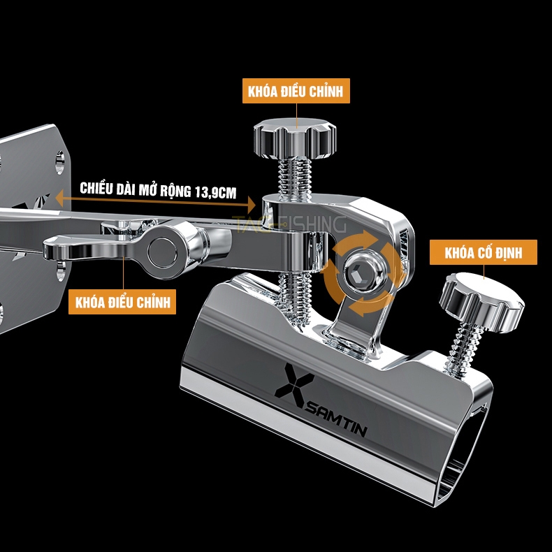 Pat Inox Gác Cần Mở Rộng Xsamtin 2024