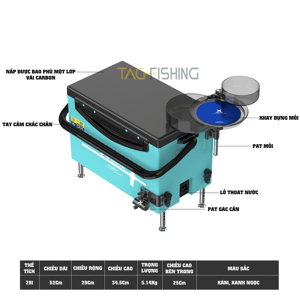 Thùng câu Xsamtin 2900E Mẫu 2021