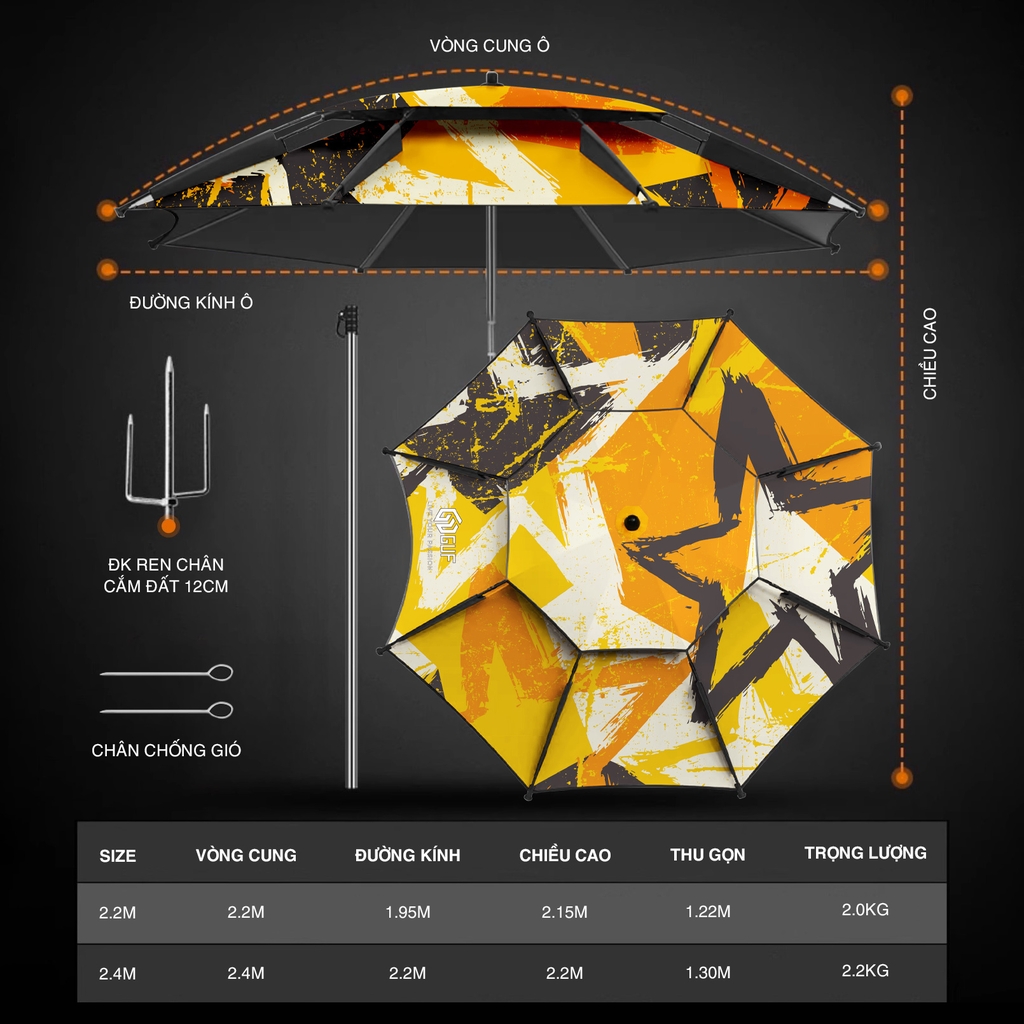 Ô - Dù che nắng GUF D5