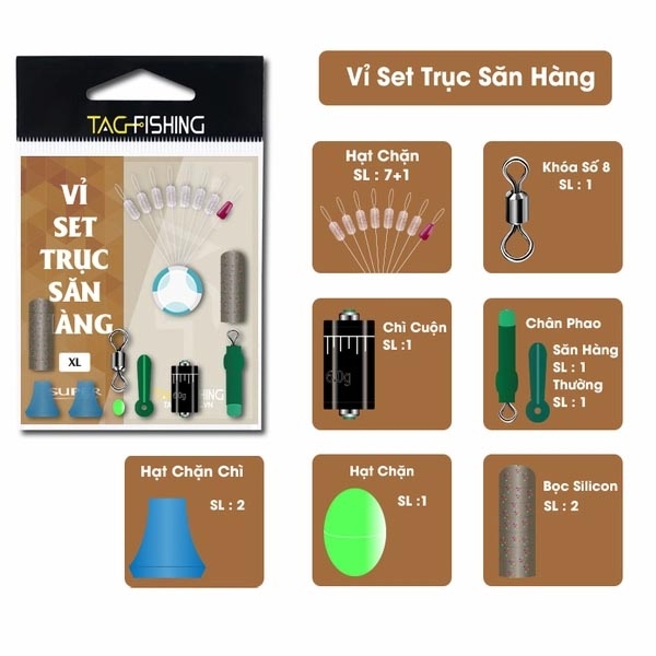 Vỉ Set Trục Săn Hàng Tag Fishing