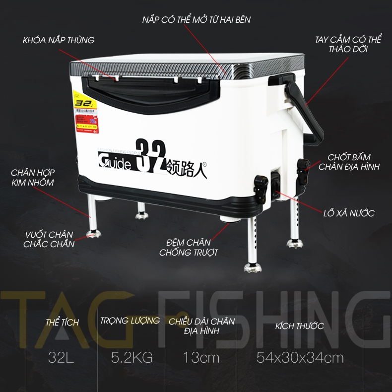 Thùng Câu Guide 3200E