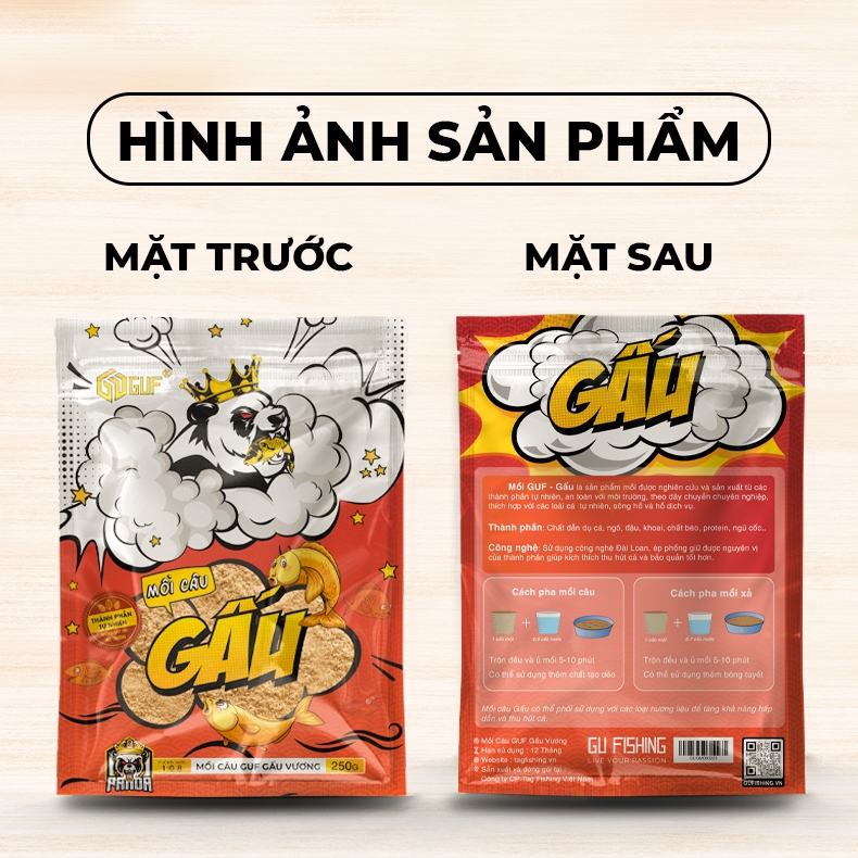 Mồi Câu Cá GUF Gấu Vương