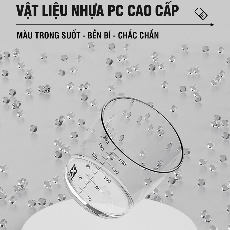 Bộ 4 Cốc Đong Mồi Đo ml Xsamtin
