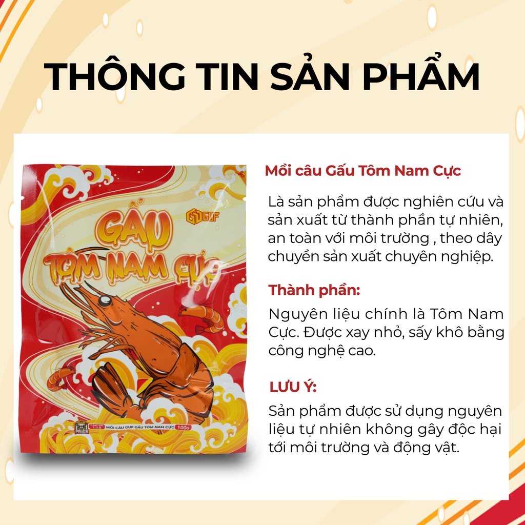 Mồi Câu Cá GUF Gấu Tôm Nam Cực