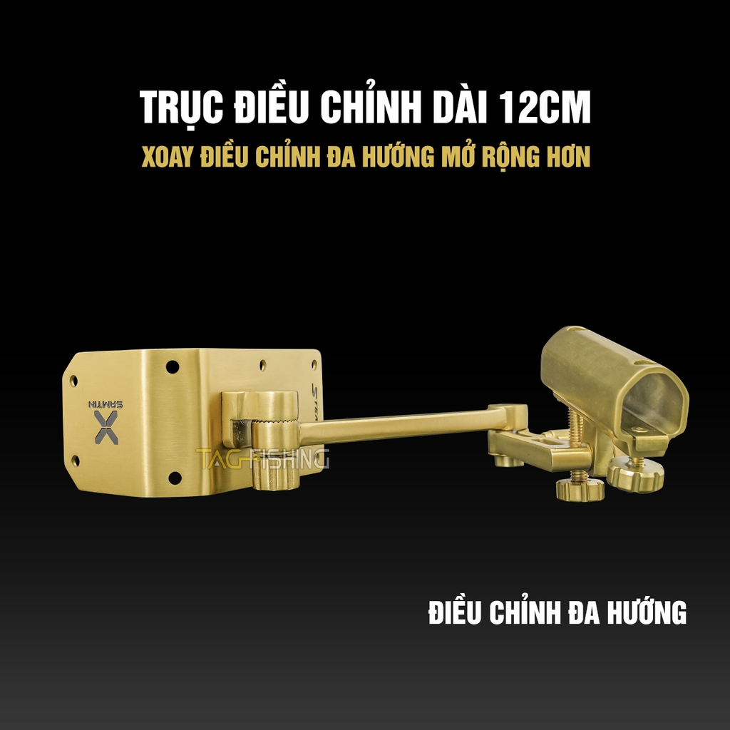 Pat Gác Cần Mở Rộng Inox Vàng Xsamtin