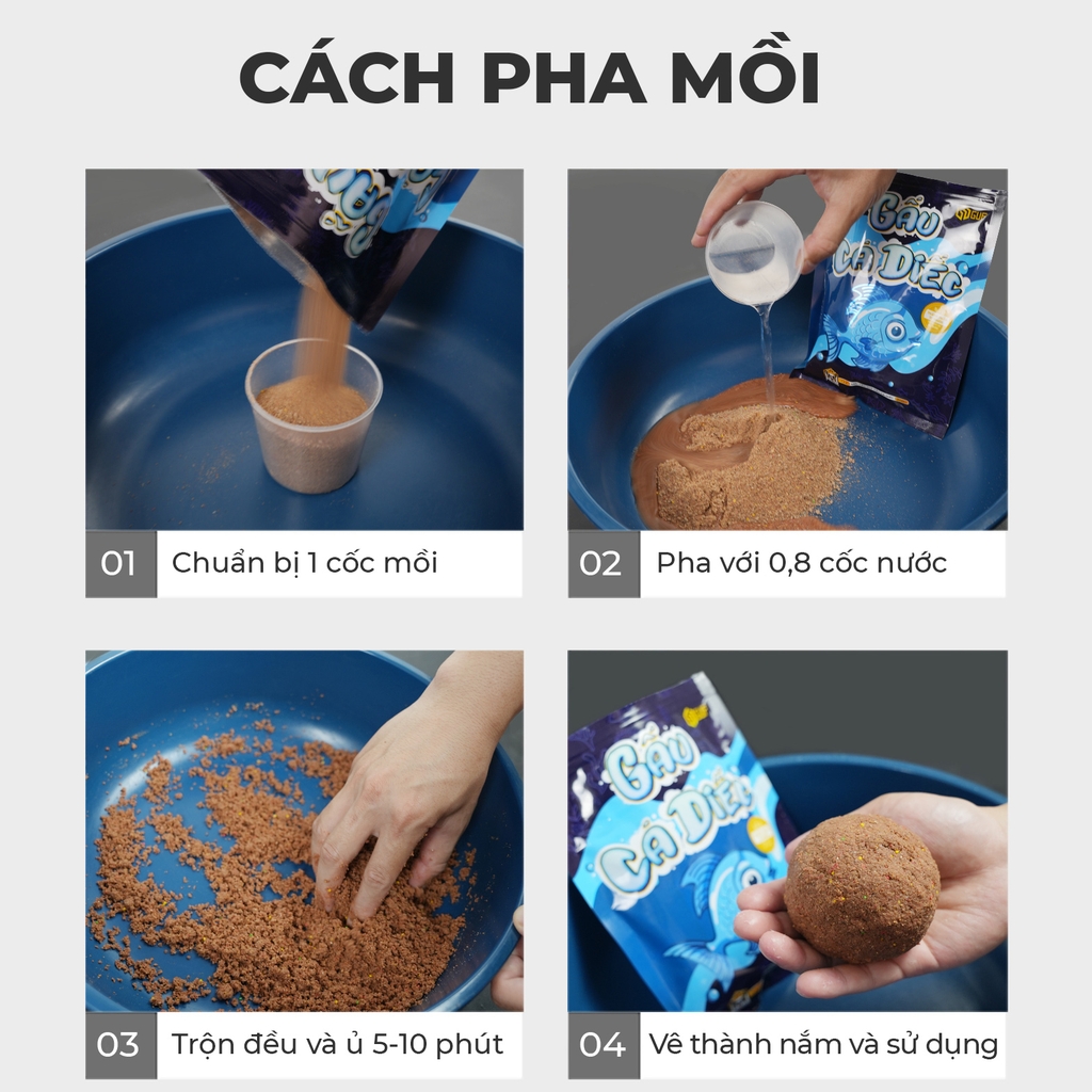 Mồi Câu Cá GUF Gấu Cá Diếc