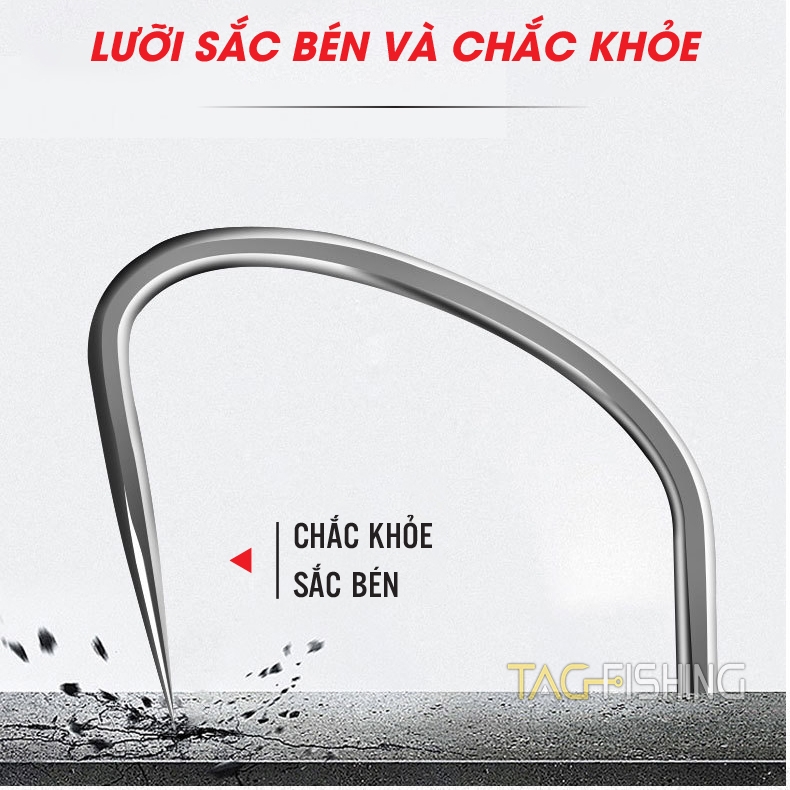 Lưỡi Câu GUF Mộc Long ( Dáng Vuông )