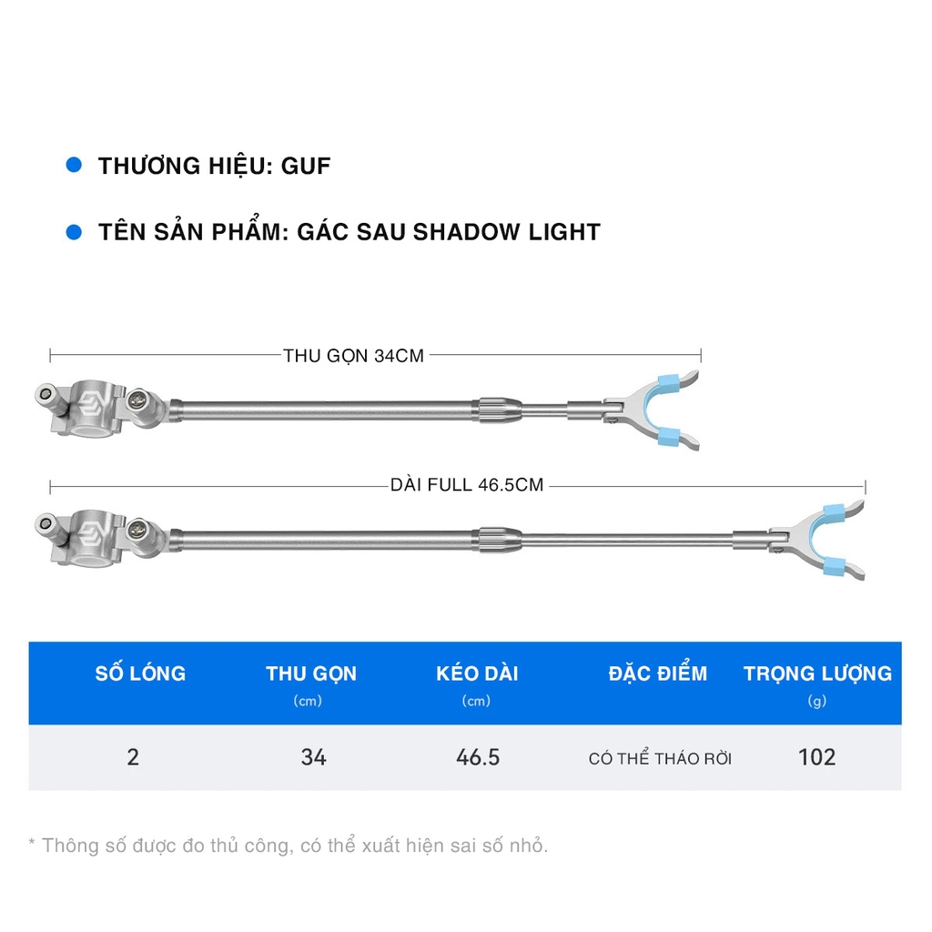 Gác Cần GUF Shadow Light - Hắc Bạch Thế Hệ 2
