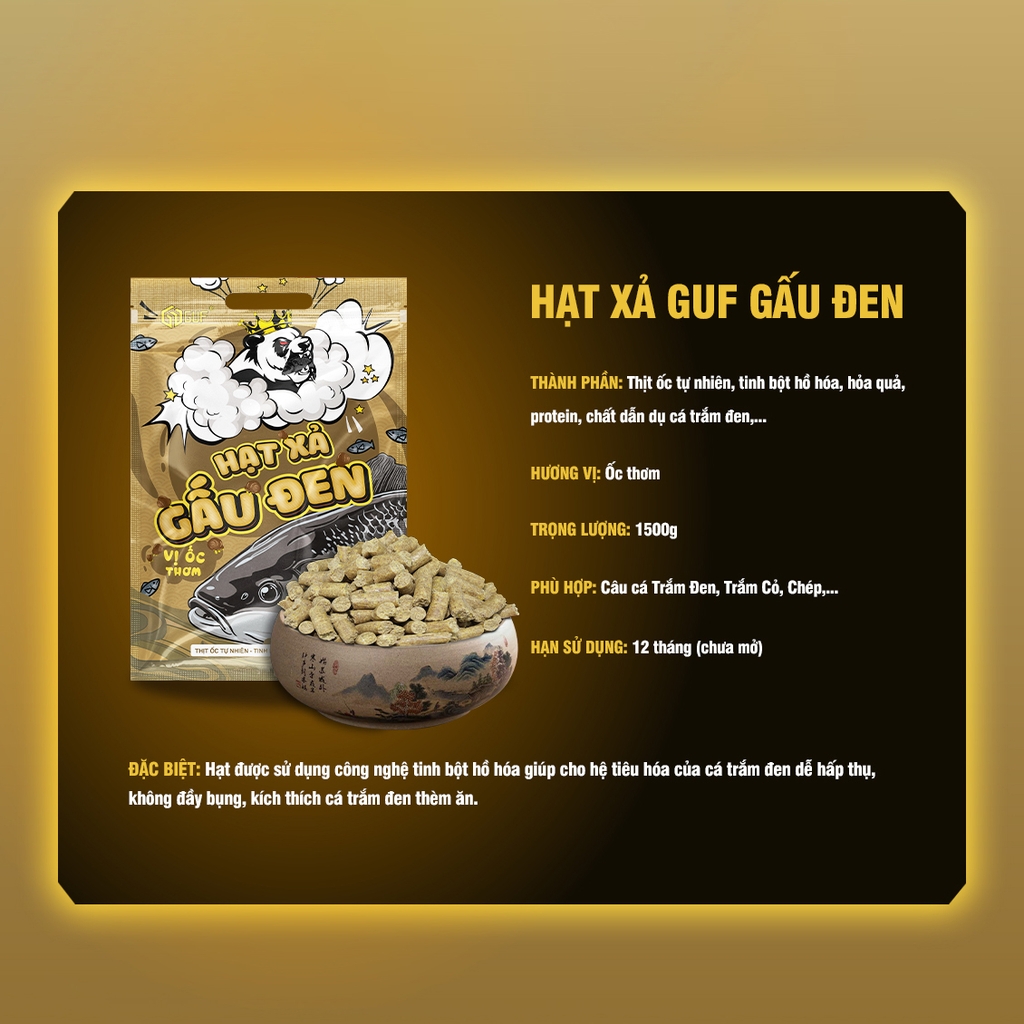 Hạt Xả GUF Gấu Đen - Ốc Thơm