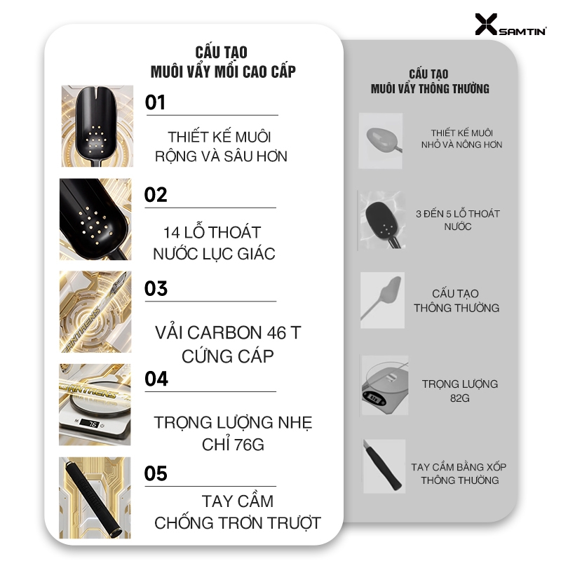 Gậy Vẩy Mồi XSamtin 95cm - 2026