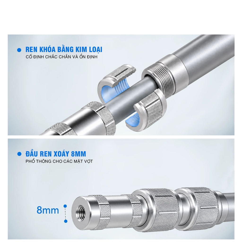 Cán Vợt - Mặt Vợt GUF Shadow Light - Hắc Bạch Thế Hệ 2