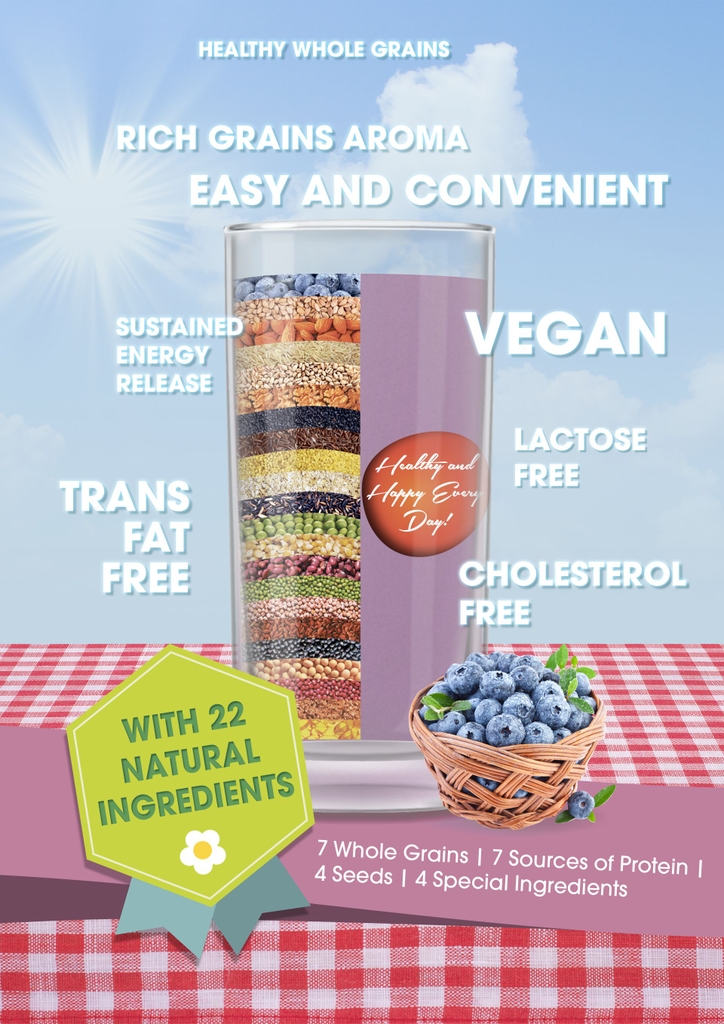 Bột ngũ cốc dinh dưỡng 22 Complete Nutrimix - Blueberry (Việt quất) 750g - Hộp thiếc