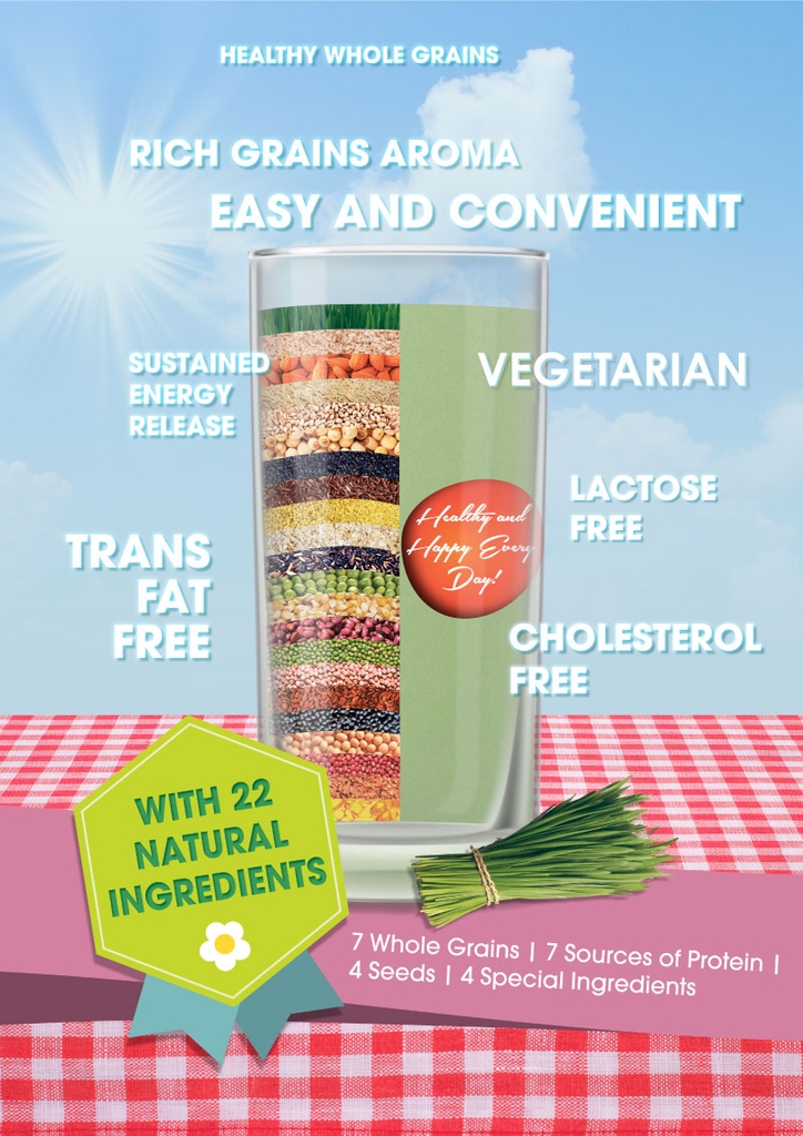 Bột ngũ cốc dinh dưỡng 22 Complete Nutrimix - Wheat Grass (Mầm lúa mì) 750g - Hộp thiếc