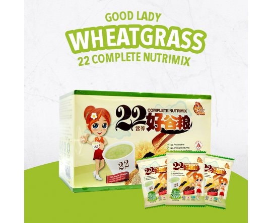 Bột ngũ cốc dinh dưỡng 22 Complete Nutrimix  - Wheat Grass (Mầm lúa mì) 625g - Hộp giấy