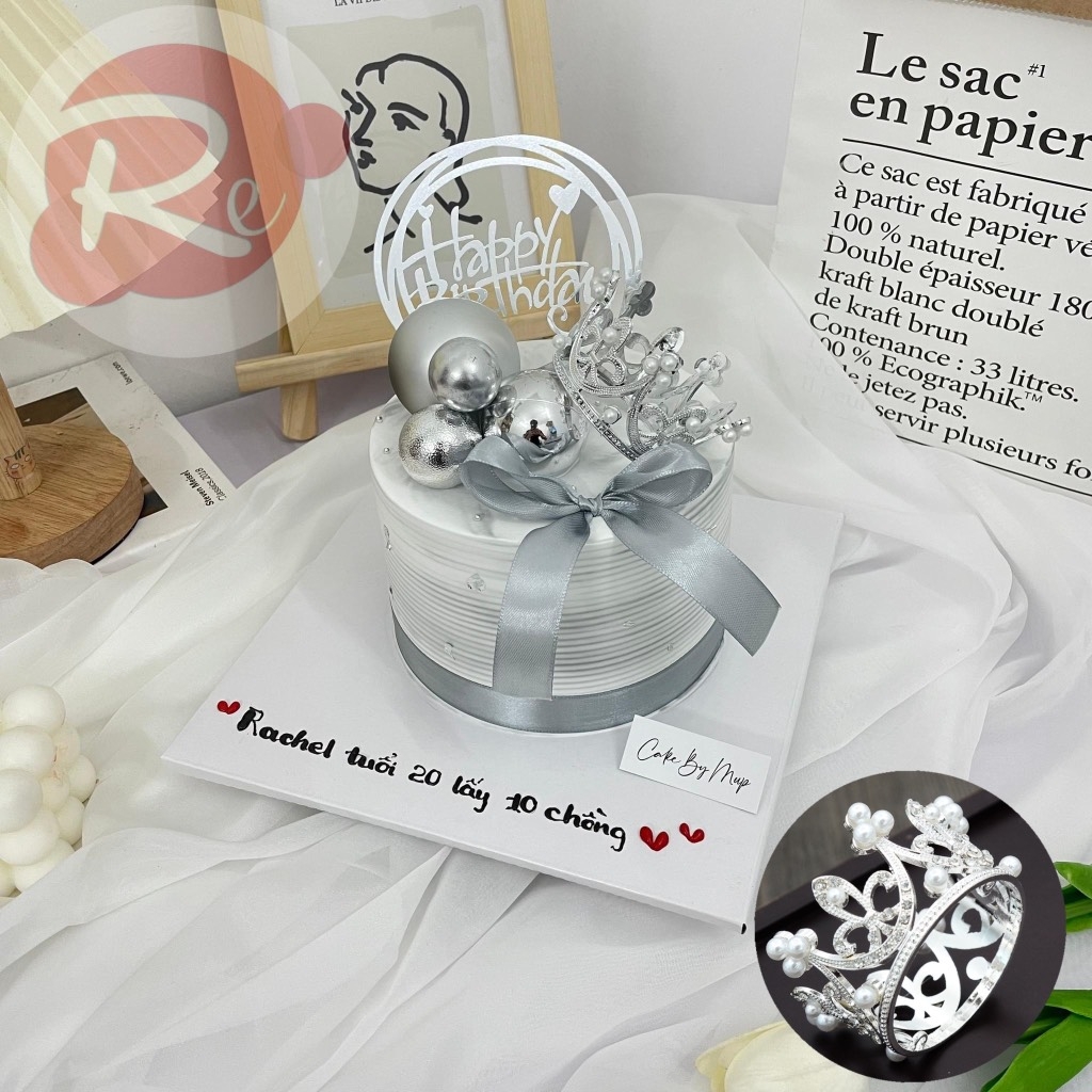 Vương Miện Nhỏ - Ngọc Trai (Nhựa) - Bạc