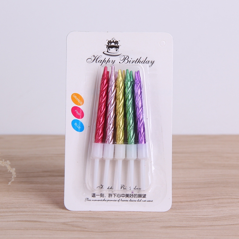 Nến xoắn nhũ - Mix màu