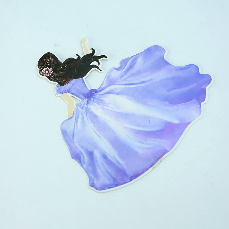 Cô gái quay lưng - Ép nhũ tím