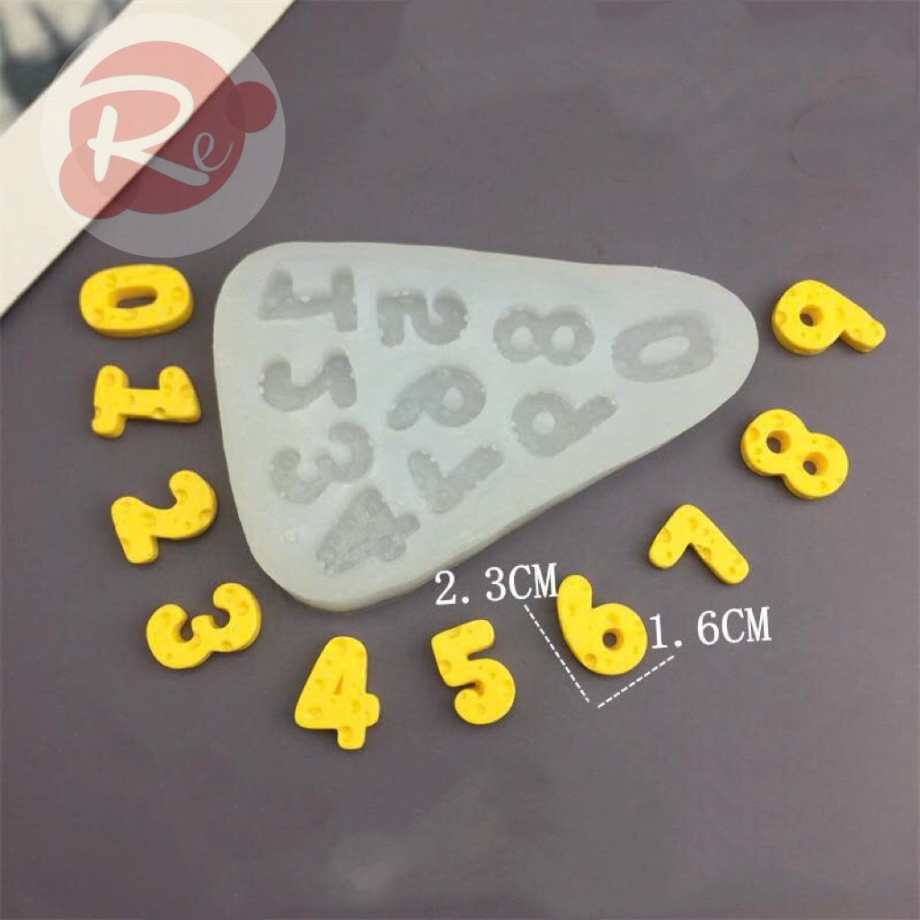 Khuôn Silicon - Bộ 2 số mắt và số phomai