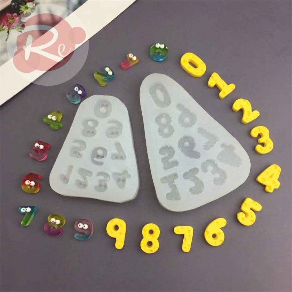 Khuôn Silicon - Bộ 2 số mắt và số phomai
