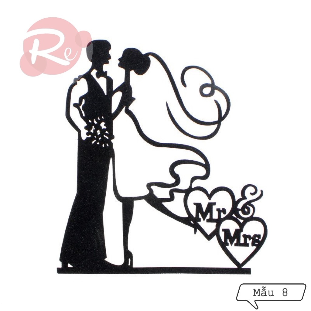 Que cắm cô dâu chú rể