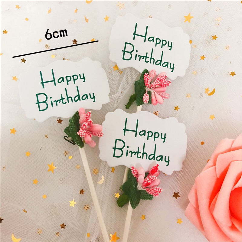 Thiệp Happy Birthday - Xanh