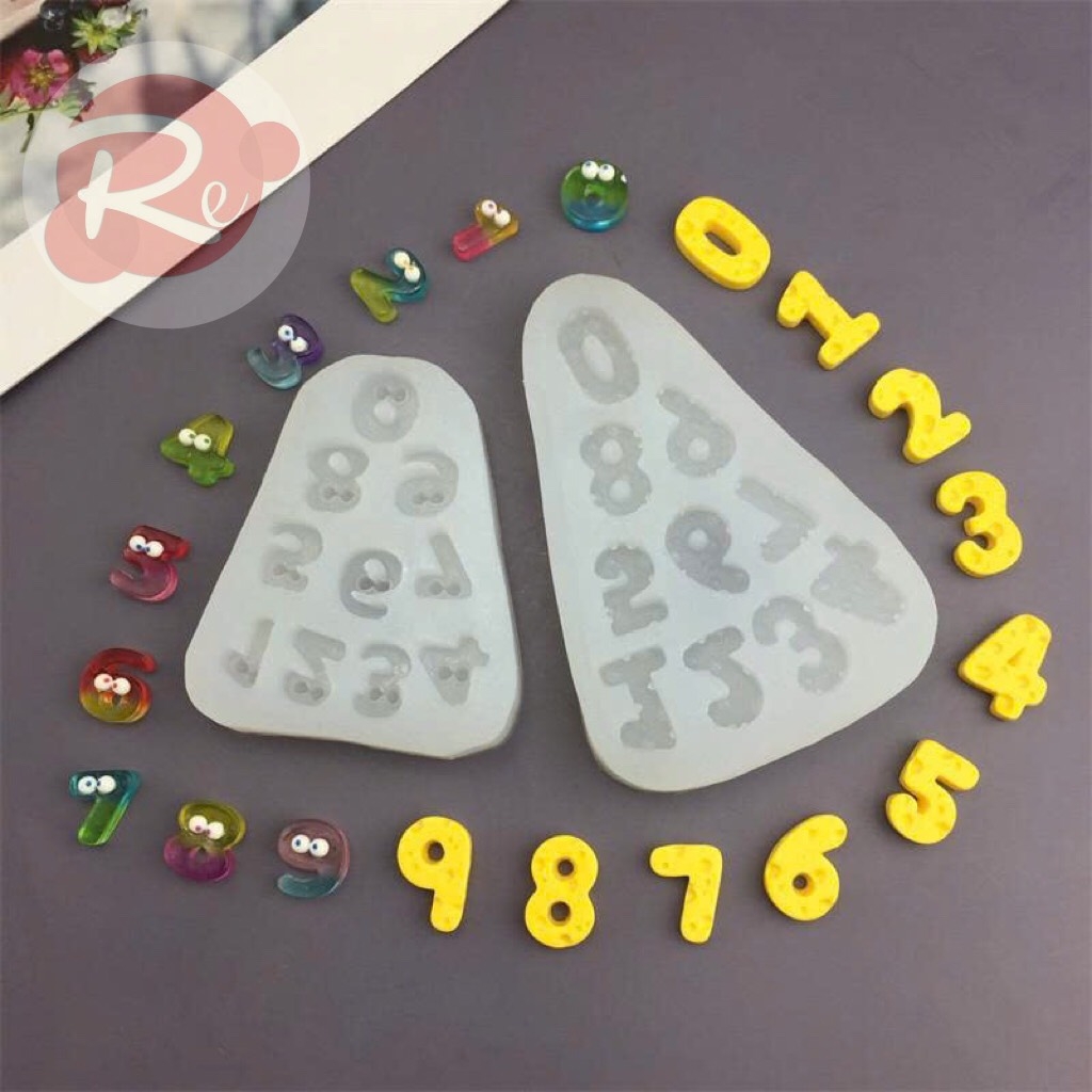 Khuôn Silicon - Bộ 2 số mắt và số phomai