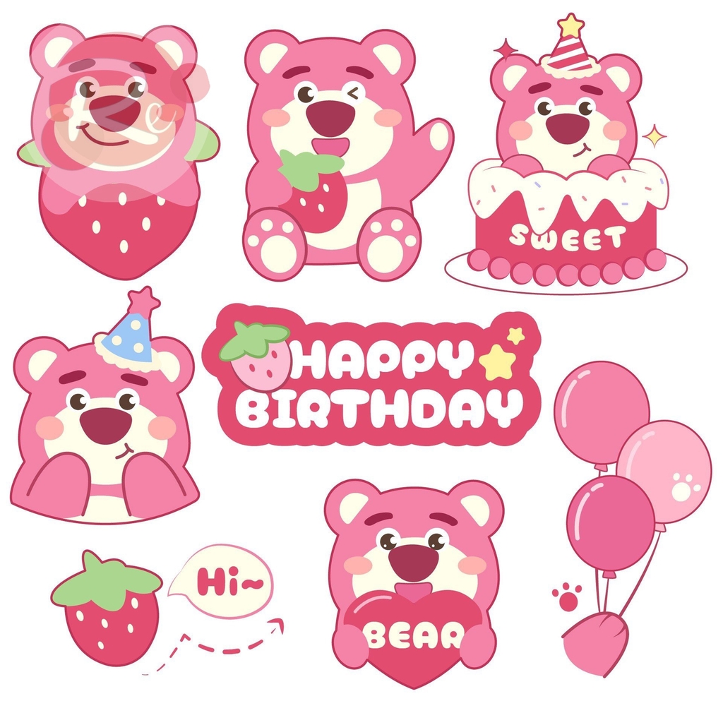 SCG Gấu Lotso ôm dâu tây