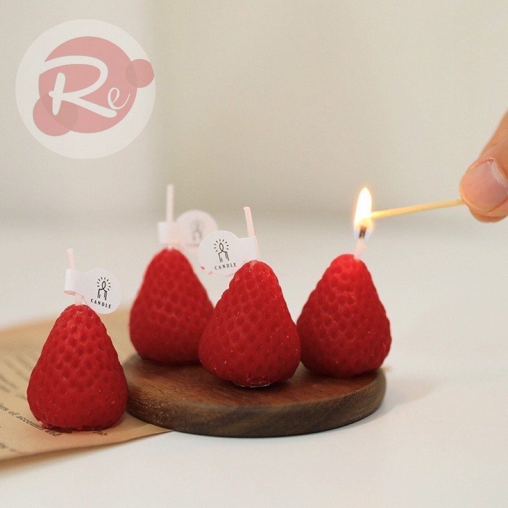 Nến dâu tây - Đỏ