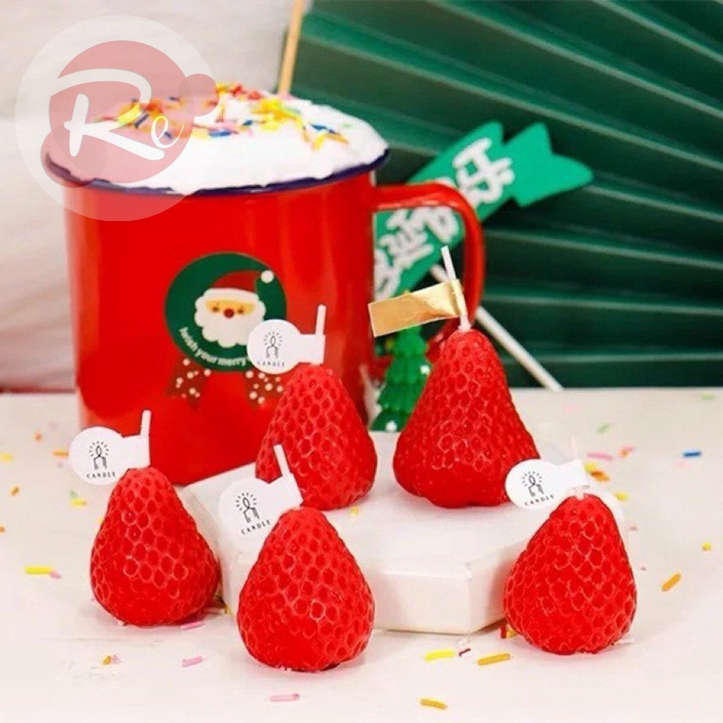 Nến dâu tây - Đỏ