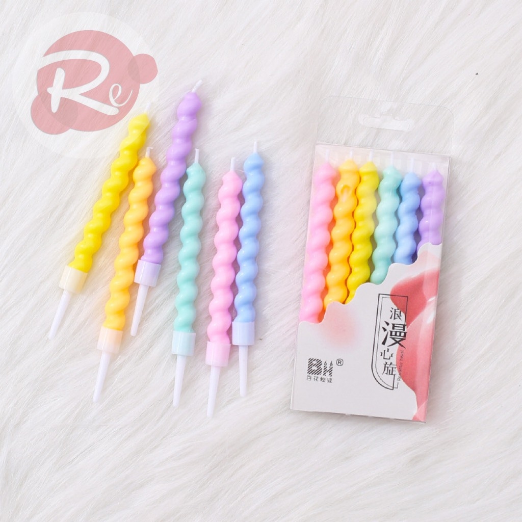 Nến xoắn cầu vồng