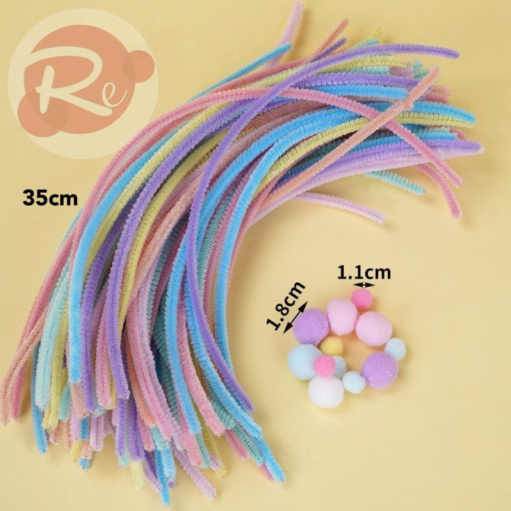 50 dây bông tạo hình bông hoa, xoắn, ngôi sao