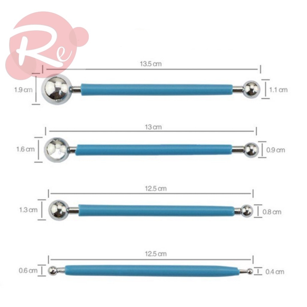 Bộ 4 dụng cụ 8 đầu tròn tạo hình gumpaser