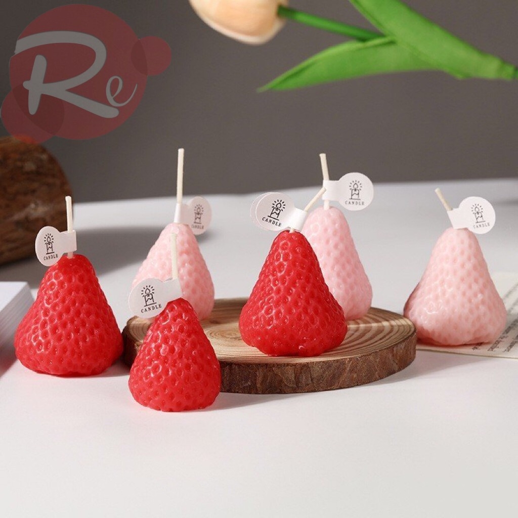 Nến dâu tây -Hồng