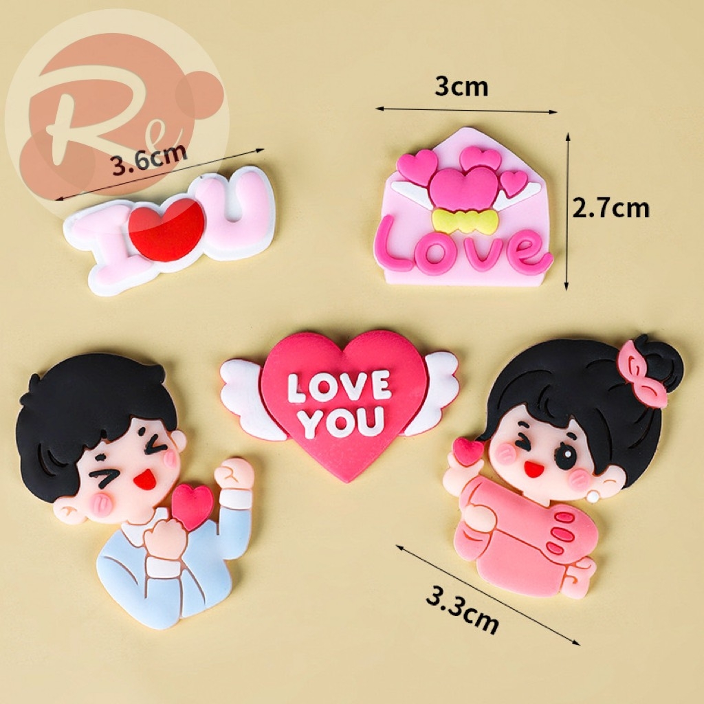 Que cắm Silicon - Cặp đôi Love  you