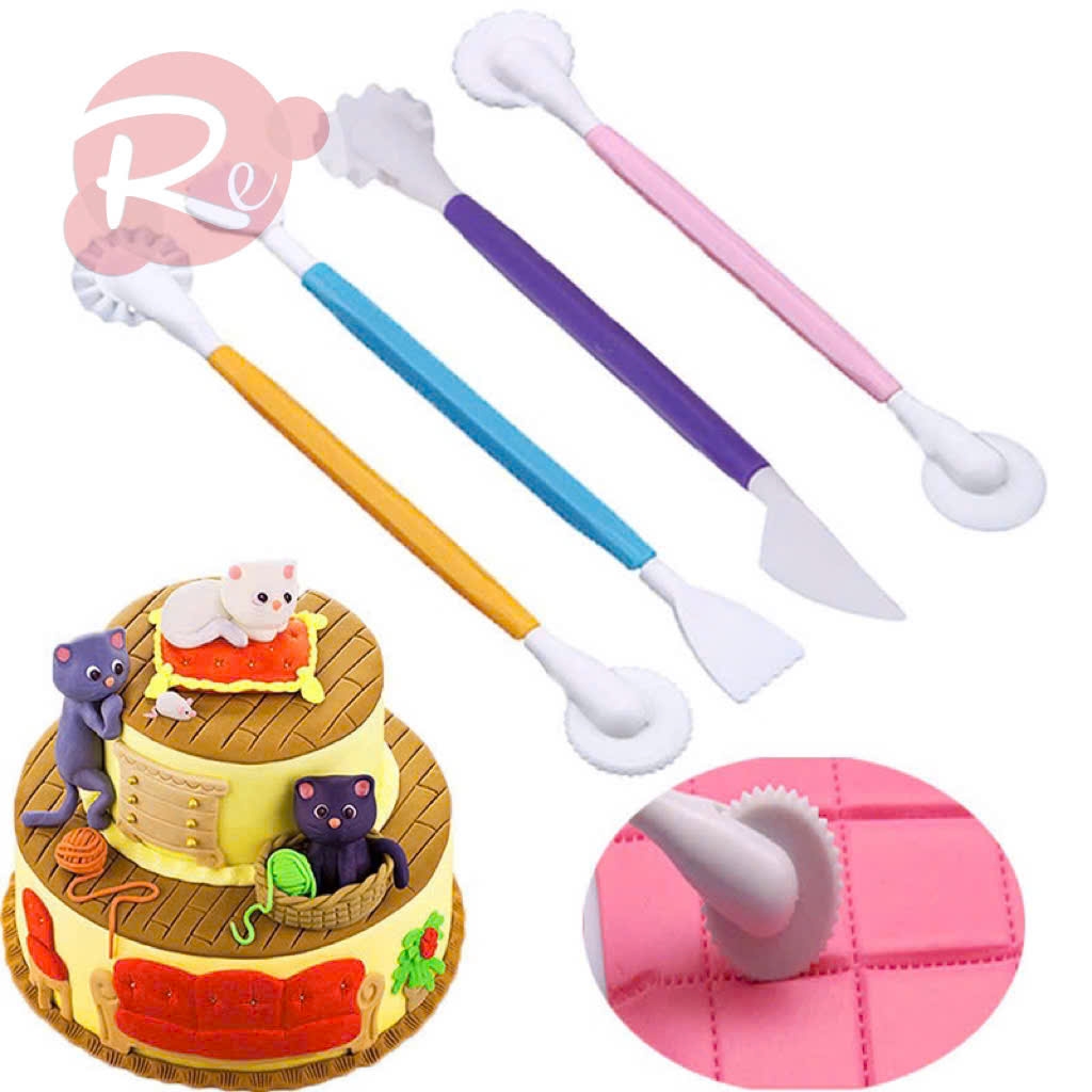 Bộ 4 dụng cụ, 8 chi tiết tạo hình gumpaste