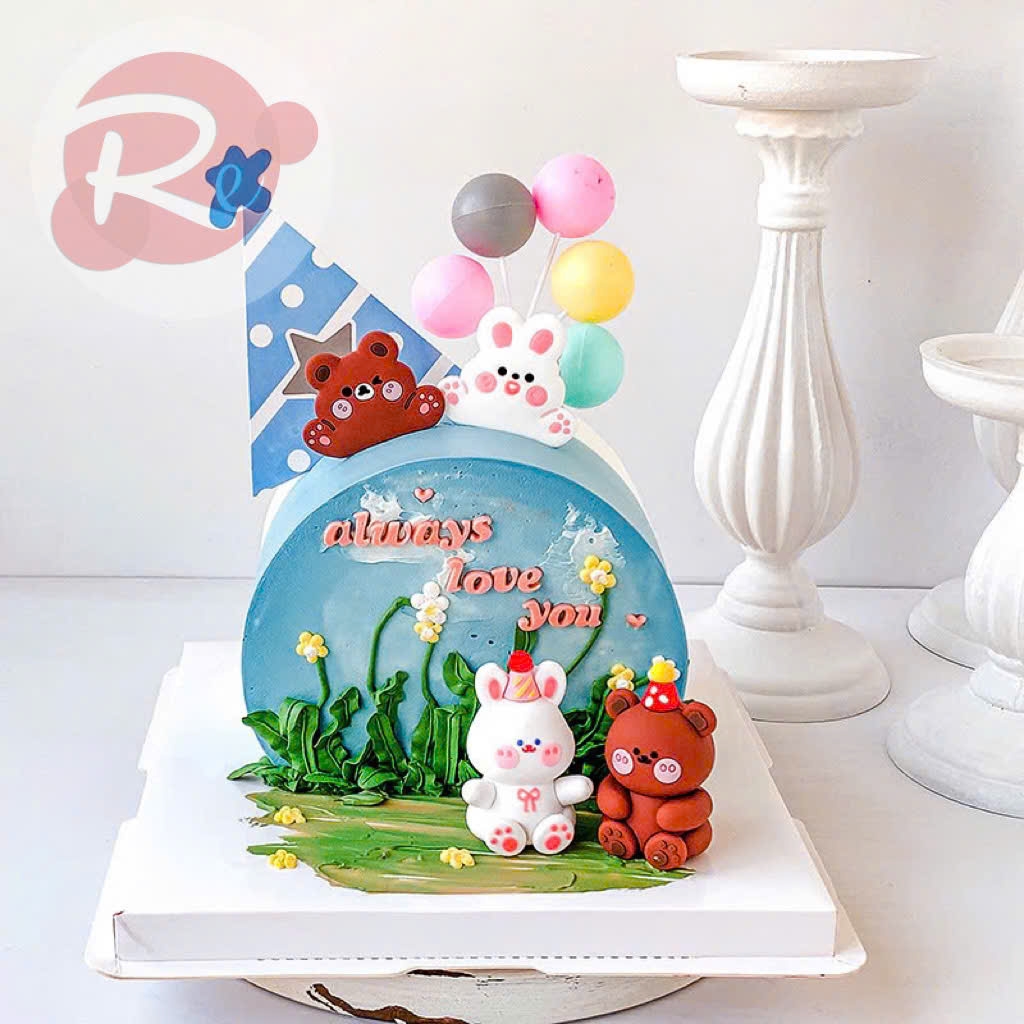 Tượng silicon gấu thỏ