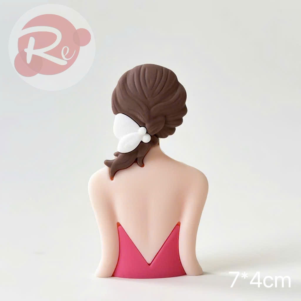 Que cắm Silicon - Cô gái hở vai - Áo hồng