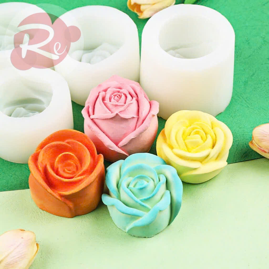 Khuôn Silicon - Bộ 4 búp hồng