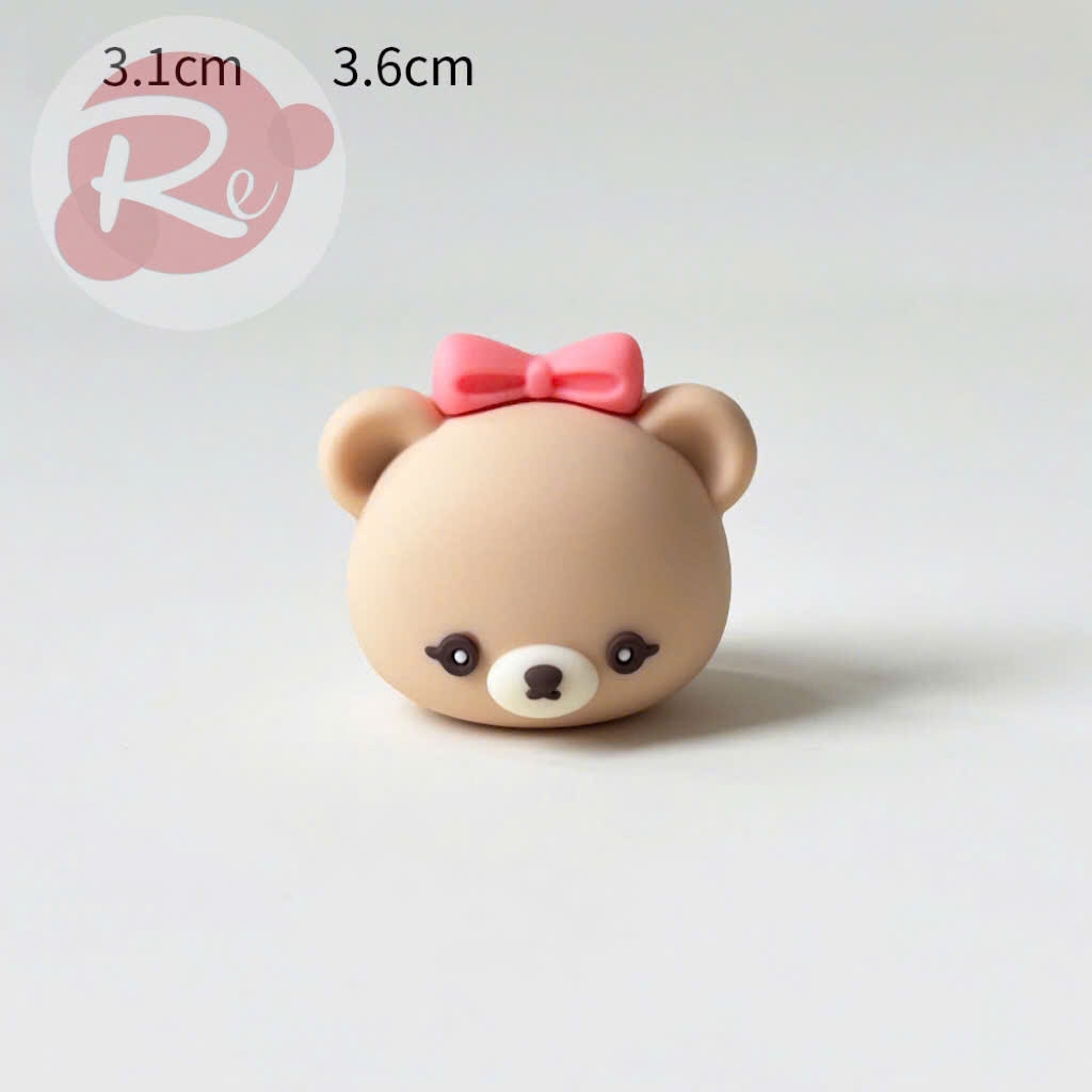 Bộ 3 tượng gấu silicon đội mũ