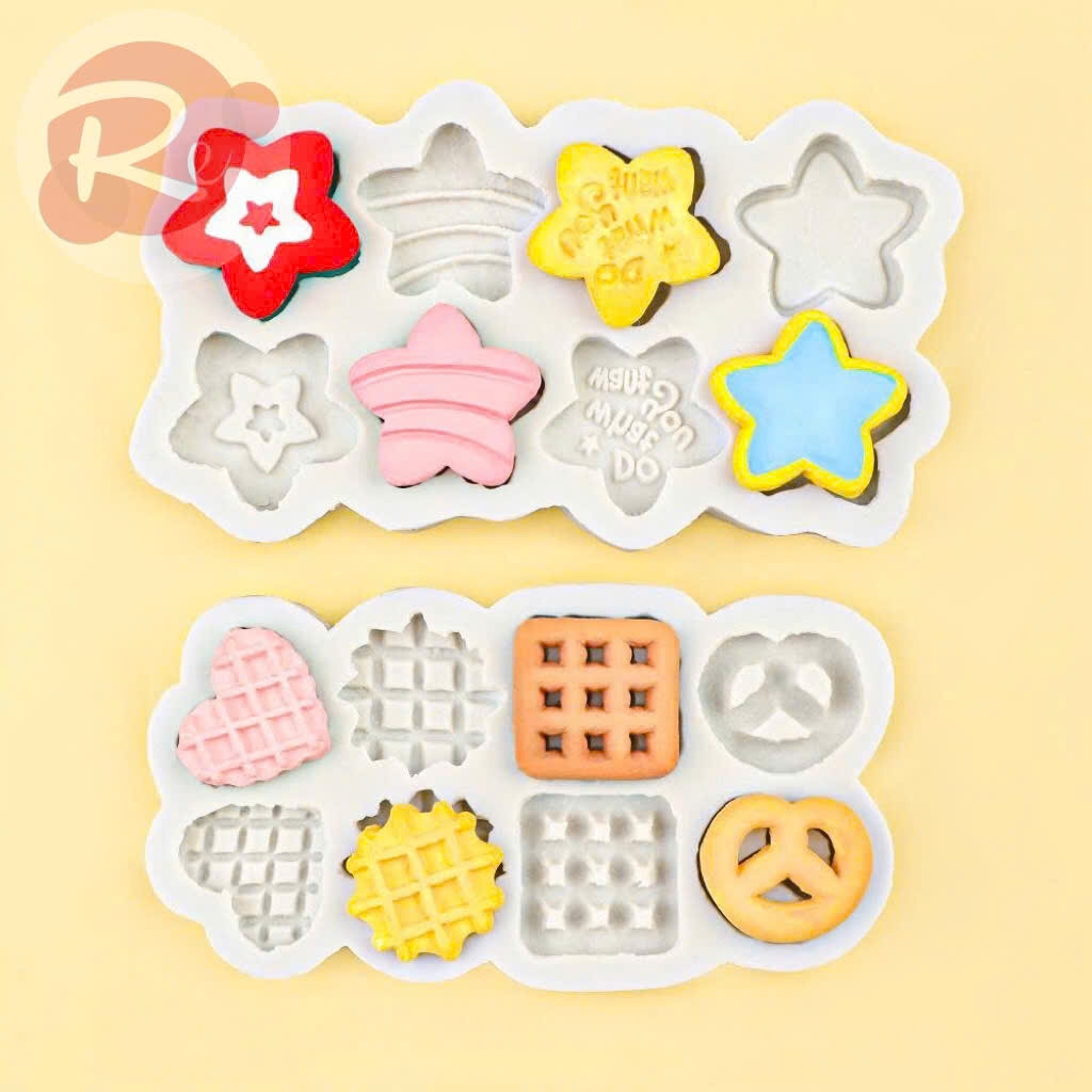 Khuôn Silicon - Bộ 2 khuôn bánh quy