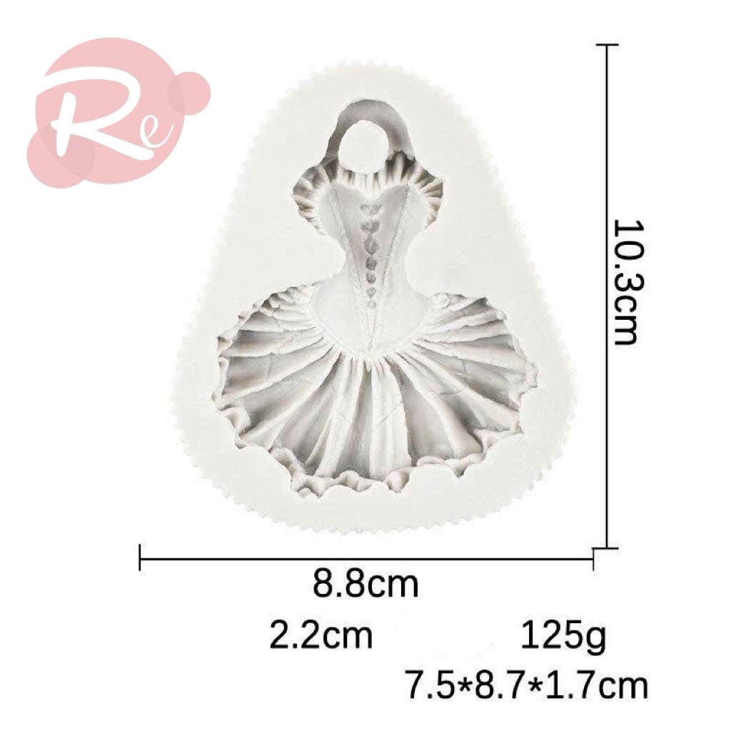 Khuôn Silicon - Váy công chúa Barbie