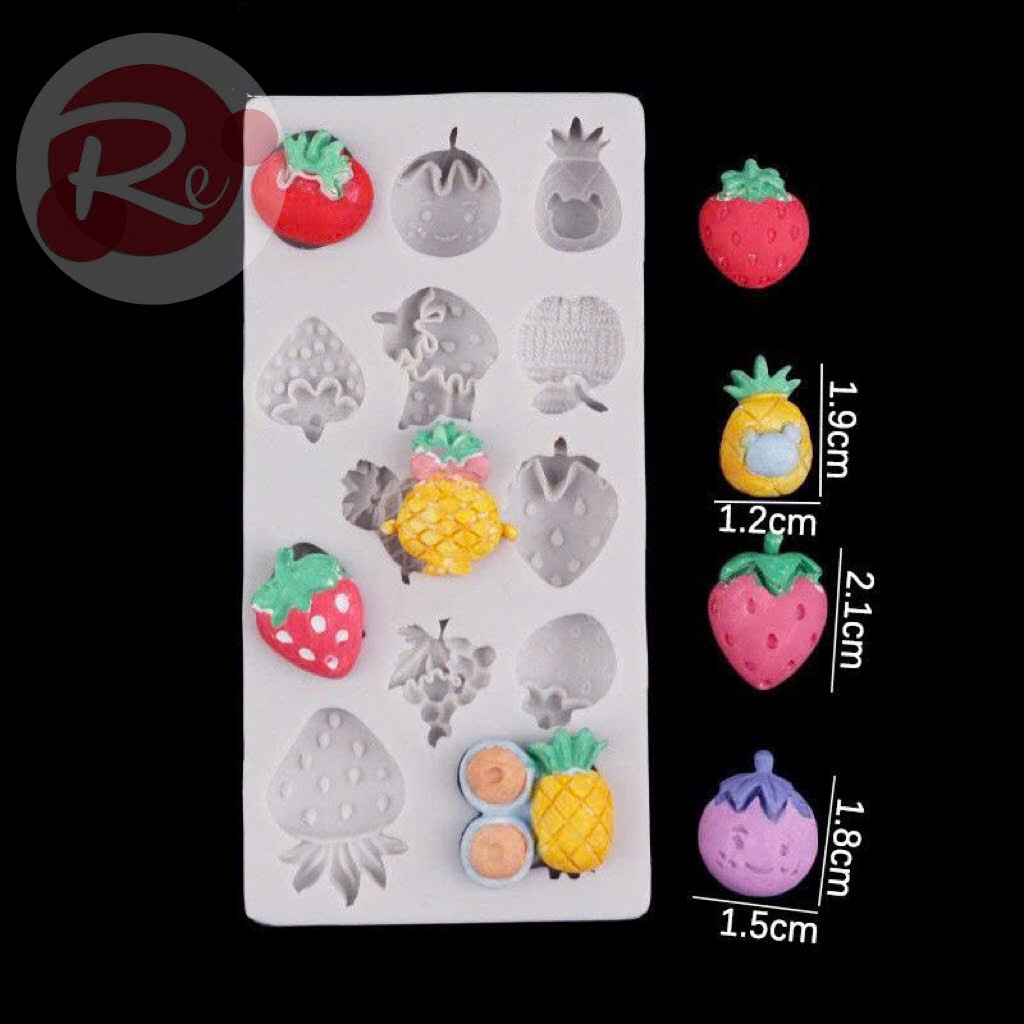 Khuôn Silicon - Bộ 2 khuôn hoa quả