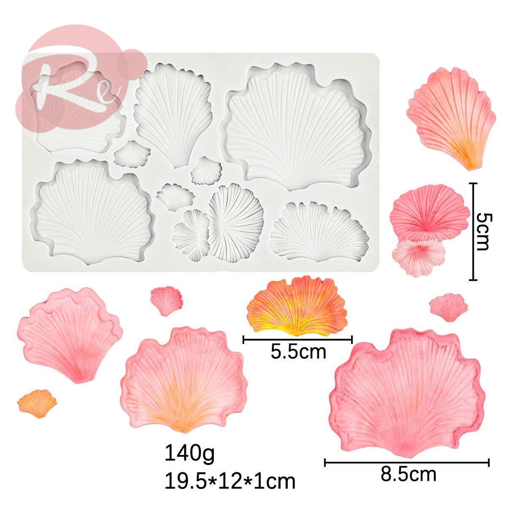 Khuôn Silicon - Bộ 3 khuôn lá sen, lá bạch quả