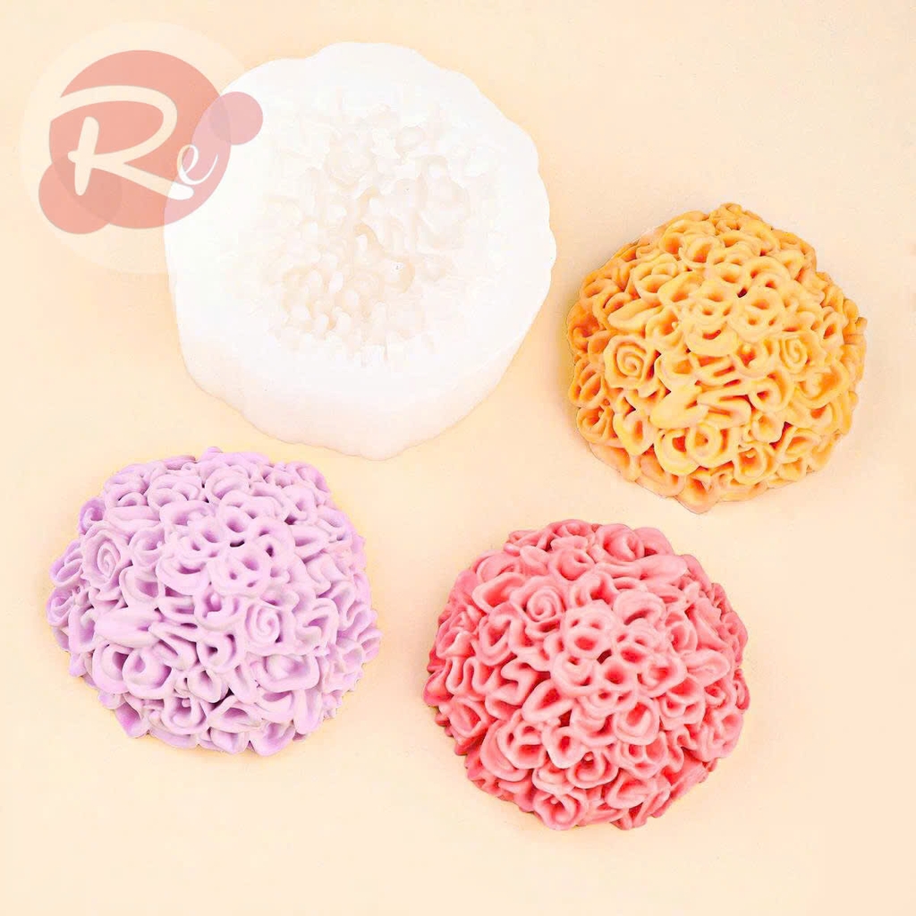 Khuôn Silicon - Hoa cúc vạn thọ