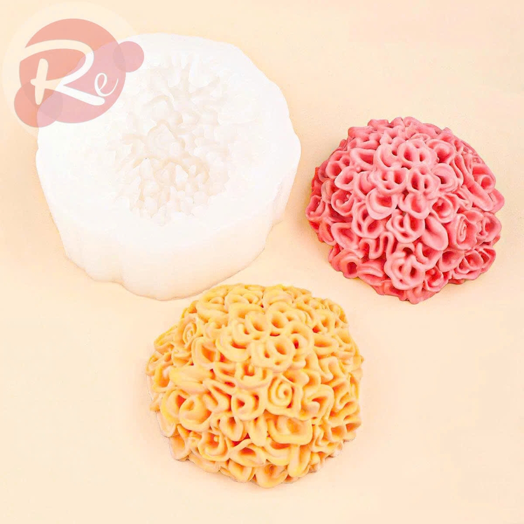 Khuôn Silicon - Hoa cúc vạn thọ