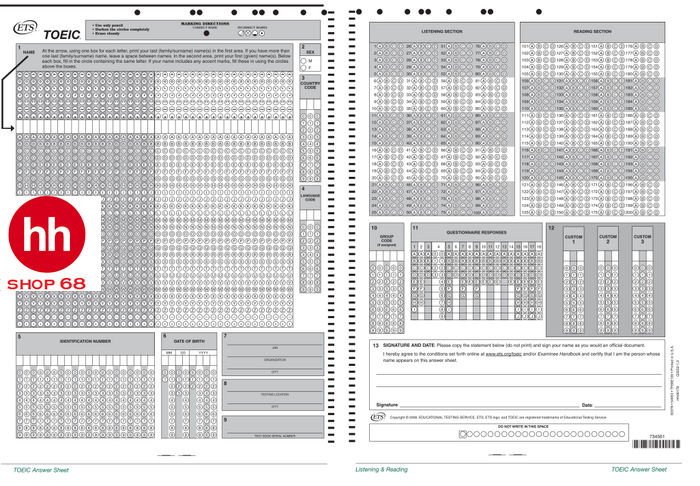 ETS TOEIC 2019 ( Combo 2 cuốn LC và RC theo format mới) - HHshop68